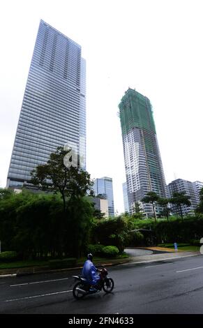 Moderne Skyline in Bonifacio Global City in Metro Manila, Philippinen. Stockfoto