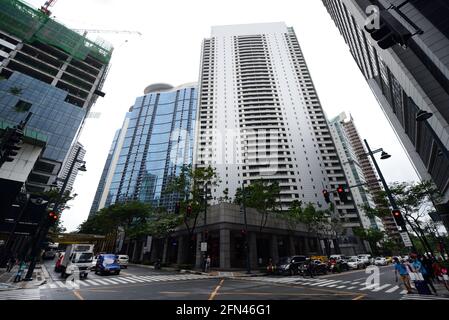 Moderne Skyline in Bonifacio Global City in Metro Manila, Philippinen. Stockfoto