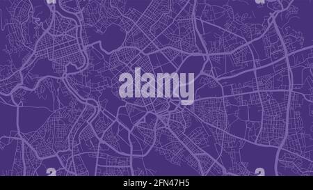 Lila Rom Stadtgebiet Vektor Hintergrundkarte, Straßen und Wasser Kartographie Illustration. Breitbild-Proportion, digitale Flat-Design-Streetmap. Stock Vektor