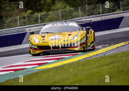 66 Fannin Jody (gbr), Fontana Andrea (ita), Sales Rodrigo (usa), JMW Motorsport, Ferrari F488 GTE Evo, Aktion während der 2021 4 Stunden des Red Bull Rings, 2. Lauf der 2021 European Le Mans Series, vom 14. Bis 16. Mai 2021 auf dem Red Bull Ring, in Spielberg, Österreich - Foto Paulo Maria / DPPI / LiveMedia Stockfoto
