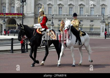 Rettungsschwimmer Vor Dem Buckingham Palace Trooping The Color Stockfoto