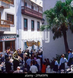 PROCESION DEL DOMINGO DE RESURRECCION - FOTO AÑOS 80. Lage: AUSSEN. LOS-SILOS. TENERIFFA. SPANIEN. Stockfoto