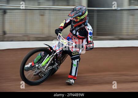 Manchester, Großbritannien. Mai 2021. MANCHESTER, GROSSBRITANNIEN. MAI. Jack Parkinson-Blackburn während des Belle Vue Aces Media Day im National Speedway Stadium, Manchester, am Donnerstag, 13. Mai 2021. (Kredit: Eddie Garvey - MI News ) Kredit: MI Nachrichten & Sport /Alamy Live Nachrichten Stockfoto