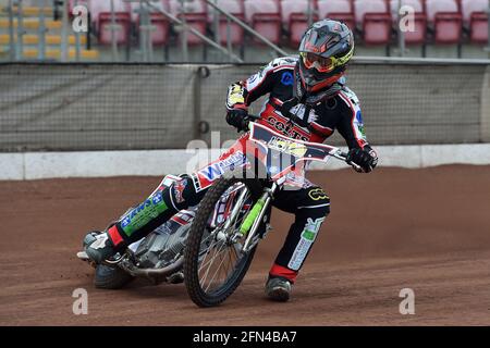 Manchester, Großbritannien. Mai 2021. MANCHESTER, GROSSBRITANNIEN. MAI. Jack Parkinson-Blackburn während des Belle Vue Aces Media Day im National Speedway Stadium, Manchester, am Donnerstag, 13. Mai 2021. (Kredit: Eddie Garvey - MI News ) Kredit: MI Nachrichten & Sport /Alamy Live Nachrichten Stockfoto