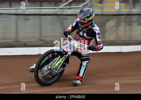 Manchester, Großbritannien. Mai 2021. MANCHESTER, GROSSBRITANNIEN. MAI. Jack Parkinson-Blackburn während des Belle Vue Aces Media Day im National Speedway Stadium, Manchester, am Donnerstag, 13. Mai 2021. (Kredit: Eddie Garvey - MI News ) Kredit: MI Nachrichten & Sport /Alamy Live Nachrichten Stockfoto