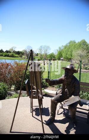 OVERLAND PARK, KS, USA - 01. Mai 2021: Overland Park Arboretum8909 W 179th St, Bucyrus, KS 66013 Stockfoto