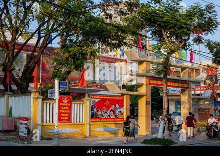 Hauptquartier der kommunistischen Büros des Volkskomitees in Da Nang, Vietnam Stockfoto