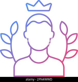 Lineares Vektorsymbol für Premium-Abonnenten mit Gradienten Stock Vektor