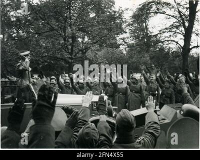 2. weltkrieg - Beginn des Zweiten Weltkriegs Adolf Hitler in Warschau - Warschau Polen 1939 Stockfoto