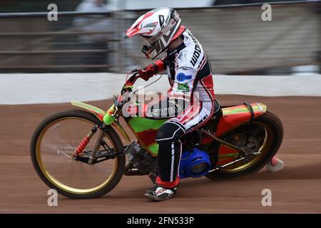 Manchester, Großbritannien. Mai 2021. MANCHESTER, GROSSBRITANNIEN. MAI. Ben Woodhull während des Belle Vue Aces Media Day im National Speedway Stadium, Manchester, am Donnerstag, 13. Mai 2021. (Kredit: Eddie Garvey - MI News ) Kredit: MI Nachrichten & Sport /Alamy Live Nachrichten Stockfoto