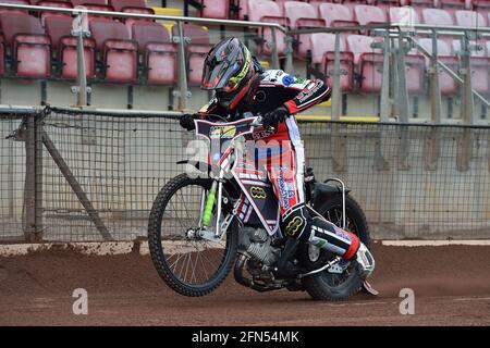 Manchester, Großbritannien. Mai 2021. MANCHESTER, GROSSBRITANNIEN. MAI. Jack Parkinson-Blackburn während des Belle Vue Aces Media Day im National Speedway Stadium, Manchester, am Donnerstag, 13. Mai 2021. (Kredit: Eddie Garvey - MI News ) Kredit: MI Nachrichten & Sport /Alamy Live Nachrichten Stockfoto