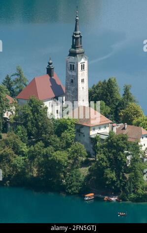 Lake Bled Slowenien Stockfoto