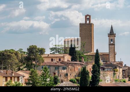 Panoramablick auf Vinci, Florenz, Italien, berühmt für den in dieser Gegend geborenen Künstler Leonardo Stockfoto
