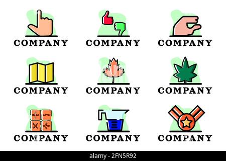 Set von Unternehmen Business Logo Design Illustration Vektor eps10 toll Für beliebige Zwecke Stock Vektor