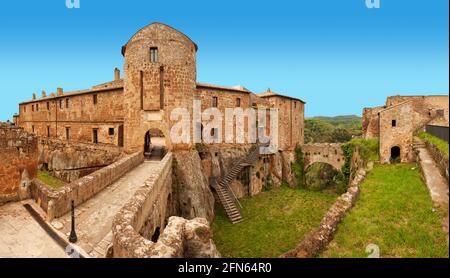 Rocca Orsini, Schloss Sorano, toskana. Italien Stockfoto