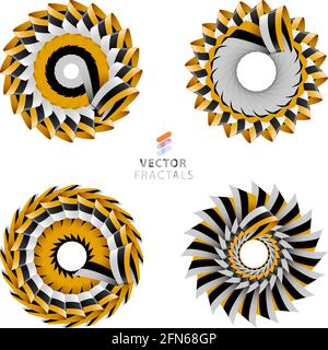 Vektor bunten Fraktale Blume Creative Design Collection Stock Vektor