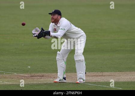 CHESTER LE STREET, GROSSBRITANNIEN. 14. MAI während des LV= County Championship-Spiels zwischen Durham County Cricket Club und Worcestershire am Freitag, 14. Mai 2021, in Emirates Riverside, Chester le Street. (Kredit: Mark Fletcher, Mi News) Kredit: MI Nachrichten & Sport /Alamy Live Nachrichten Stockfoto