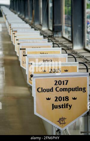 Baltimore, MD, USA. Mai 2021. 14. Mai 2021: Szenen vom Black-Eyed Susan Day auf der Pimlico Race Course in Baltimore, Maryland. Scott Serio/Eclipse Sportswire/CSM/Alamy Live News Stockfoto