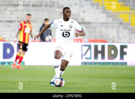 Boubakary Soumare von Lille während des französischen Ligue 1-Fußballspiels zwischen RC Lens und Lille OSC (LOSC) am 7. Mai 2021 im Stade Bollaert-Delelis in Lens, Frankreich - Foto Jean Catuffe / DPPI Stockfoto