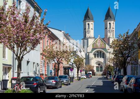 Amstetten: kirche Amstetten-Herz Jesu in Mostviertels, Niederösterreich, Niederösterreich, Österreich Stockfoto