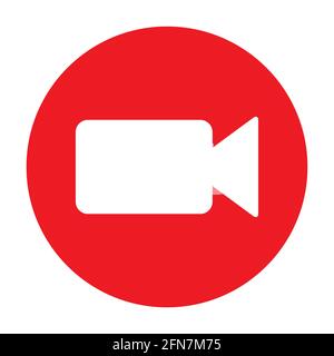 Symbol für Live-Streaming. Moderne Vektor-Knopf-Design auf weißem Hintergrund isoliert. Stock Vektor