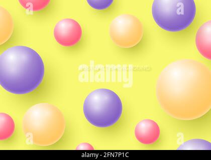 Abstrakter Hintergrund aus bunten bunten Kugeln. Vektorgrafik. Stock Vektor