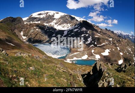 Lago Superiore delle Cime Bianche, Val d'Ayas Stockfoto