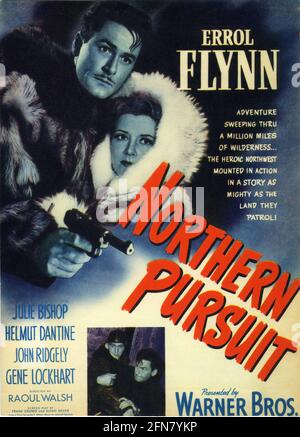 ERROL FLYNN und JULIE BISHOP (aka JACQUELINE WELLS) in Northern PURSUIT 1943 Regisseur RAOUL WALSH Thomson Productions / Warner Bros Stockfoto