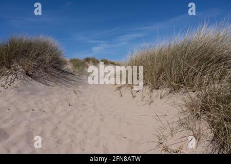 Eine malerische Aussicht auf Ainsdale Sands, Southport, Merseyside, Greater Manchester. Stockfoto