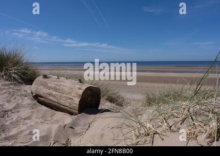 Eine malerische Aussicht auf Ainsdale Sands, Southport, Merseyside, Greater Manchester. Stockfoto