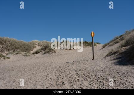 Eine malerische Aussicht auf Ainsdale Sands, Southport, Merseyside, Greater Manchester. Stockfoto