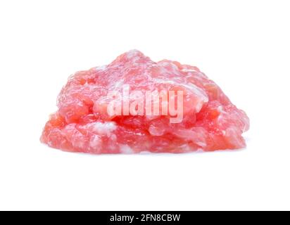 Raw frischem Hackfleisch auf weißem Hintergrund. Stockfoto