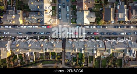 Dorking, Surrey Großbritannien: Wohnhäuser in einer wunderschönen Marktstadt in den Surrey Hills Stockfoto