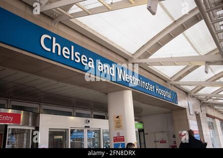 London-August 2022: Chelsea und Westminster Hospital an der Fulham Road im Westen Londons Stockfoto