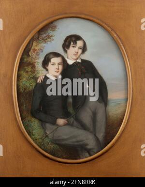 Porträt von J. McNeill Whistler und seinem Bruder William (Dr. William Whistler), 1847. Stockfoto