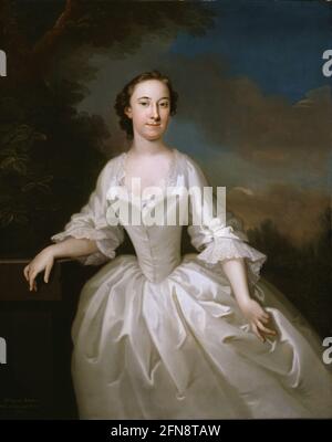 Porträt von Lucy Parry, Ehefrau von Admiral Parry, 1745-1749. Stockfoto