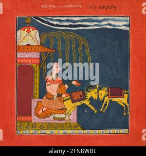 Kaccheli Ragini, aus einem Ragamala, ca. 1710. Stockfoto