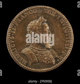 Henri II., 1519-1559, König von Frankreich 1547 [Vorderseite]. Stockfoto