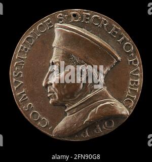 Cosimo de' Medici, 1389-1464, Pater Patriae [Vorderseite], c. 1465/1469. Stockfoto