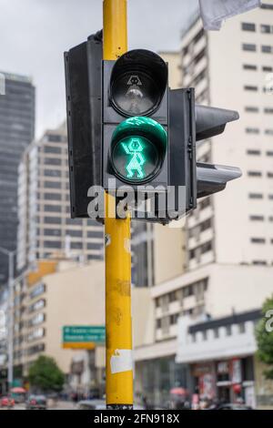 Feministische Fußgängerüberführung in Bogotá, Kolumbien Stockfoto