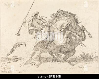 Begegnung der maurischen Reiter (Rencontre de Cavaliers Maures), 1834. Stockfoto