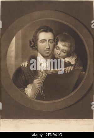 Benjamin West, Esqr R.A. und sein Sohn RI West, 1773. Stockfoto