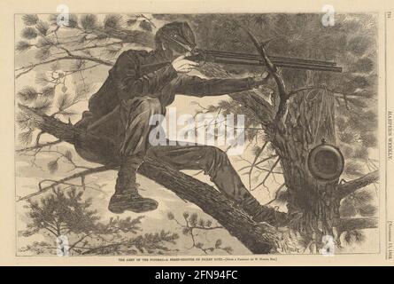 Die Armee des Potomac - EIN Scharfschütze auf Streikposten-Dienst, 1862. Stockfoto