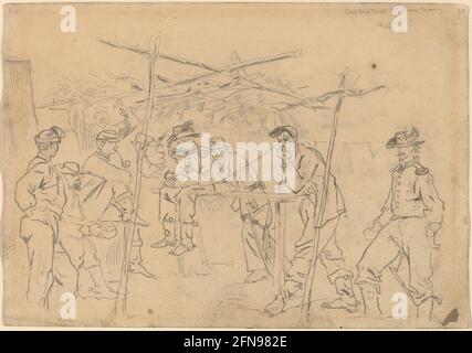 Sutler's Tent, 3. Pennsylvania Cavalry [recto], 1862. Stockfoto