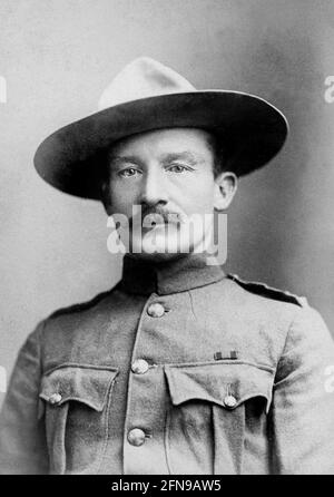 Robert Baden-Powell. Porträt des Gründers der Pfadfinderbewegung, Generalleutnant Robert Stephenson Smyth Baden-Powell, 1. Baron Baden-Powell, (1857-1941), 1896 Stockfoto