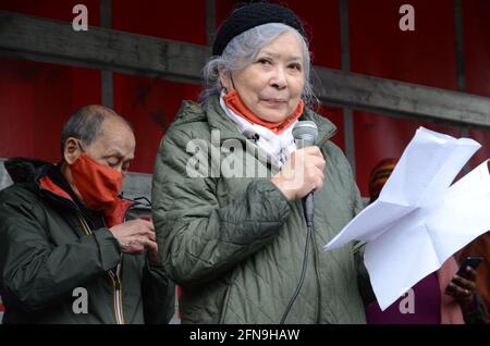 Welttag gegen Monsanto-bayer und Agrochemikalien demonstrierten mehrere hundert Menschen vom Place stalingrad in Paris aus Stockfoto