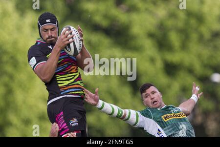 Monigo Stadium, Treviso, Italien, 15. Mai 2021, 15/05/2021; Foto Alfio Guarise; Guinness Pro14 Rainbow Cup; Stadio Monigo Treviso; Benetton vs Zebre während des Rainbow Cup - Benetton Treviso vs Zebre Rugby, Rugby Guinness Pro 14 Spiel - Foto Alfio Guarise / LM Stockfoto