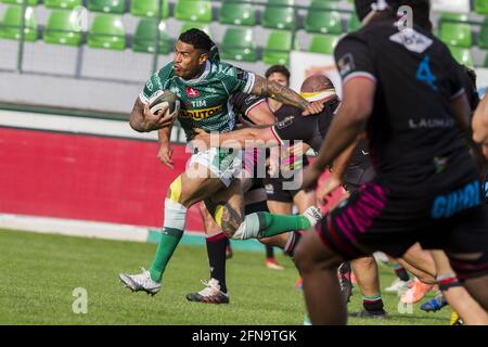 Monigo Stadium, Treviso, Italien, 15. Mai 2021, 15/05/2021; Foto Alfio Guarise; Guinness Pro14 Rainbow Cup; Stadio Monigo Treviso; Benetton vs Zebre während des Rainbow Cup - Benetton Treviso vs Zebre Rugby, Rugby Guinness Pro 14 Spiel - Foto Alfio Guarise / LM Stockfoto