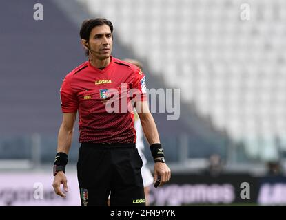 Turin, Italien. Mai 2021. Schiedsrichter Gianpaolo Calvarese während des Fußballspiels der Serie A 2020/21 zwischen dem FC Juventus und dem FC Internazionale im Allianz Stadium, Turin, Italien am 15. Mai 2021 - Photo ReporterTorino/LM Credit: Live Media Publishing Group/Alamy Live News Stockfoto