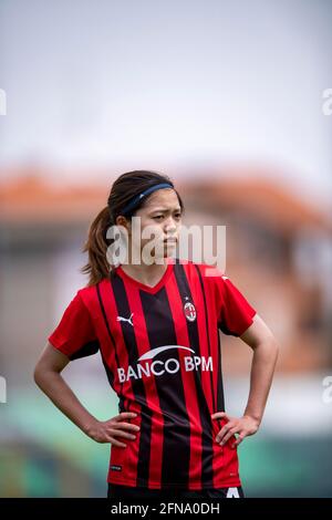 Yui Hasegawa (Mailand) während des Spiels der italienischen Frauen der Serie A zwischen den Frauen Sassuolo 0-0 Mailand Frauen im Enzo Ricci Stadion am 15. Mai 2021 in Sassuolo, Italien. Quelle: Maurizio Borsari/AFLO/Alamy Live News Stockfoto